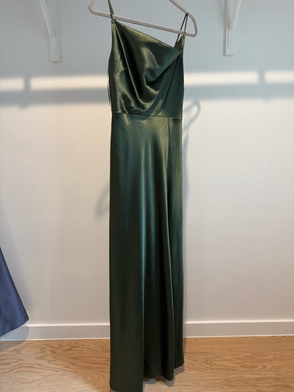 Birdy Grey Dark Green Satin Slip Dress